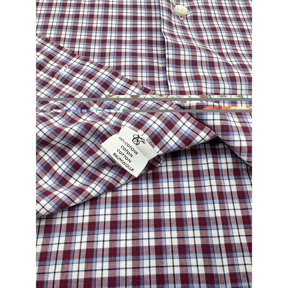 Canali Button Up Shirt Lot Of 2 Mens 41-16 Check Striped Long Sleeve Designer - Picture 15 of 16